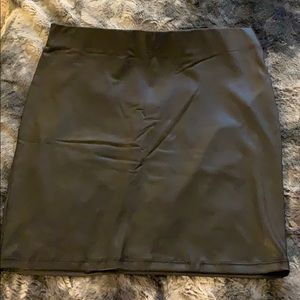 Soft leather mini skirt